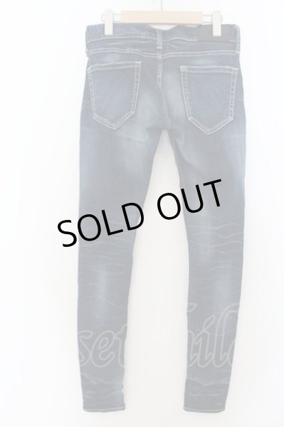 画像2: Black by VANQUISH / ストレッチダメージニードルスキニーデニムパンツ 28 インディゴ O-24-05-27-009-Bl-pa-YM-ZT329 (2)