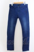 【WINTERセール】FUGA / Combination 硫化染めストレッチデニムパンツ 42 ブルー O-24-05-27-011-FU-pa-YM-ZT329