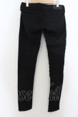 画像2: 【セール】Black by VANQUISH / 蛇腹リメイクストレッチスキニーデニムパンツ 28 ブラック O-24-05-27-019-Bl-pa-YM-ZT360 (2)