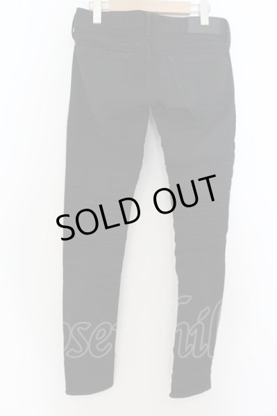 画像2: Black by VANQUISH / 蛇腹リメイクストレッチスキニーデニムパンツ 28 ブラック O-24-05-27-019-Bl-pa-YM-ZT360 (2)