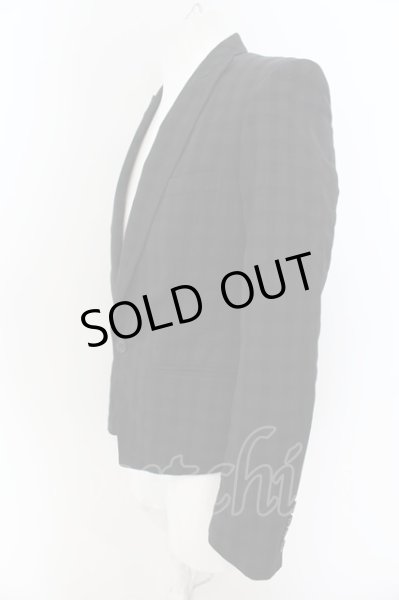 画像2: MIDAS9 / シャドーチェックドレステーラードジャケット 42 ブラック O-24-05-27-002-MI-ja-YM-ZT146 (2)