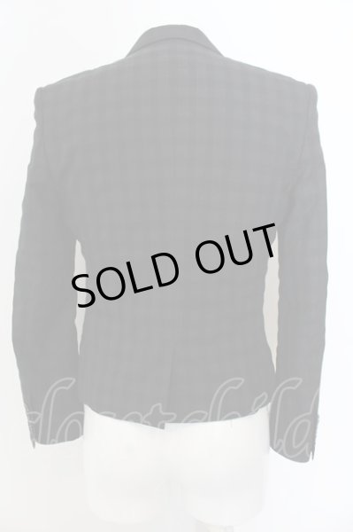 画像3: MIDAS9 / シャドーチェックドレステーラードジャケット 42 ブラック O-24-05-27-002-MI-ja-YM-ZT146 (3)