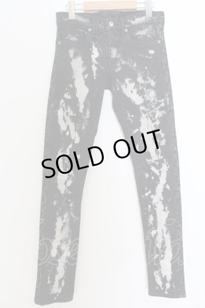 画像1: Roen Jeans / スワロフスキースカルレオパードラインブリーチデニムスキニーパンツ 28 グレー O-24-05-27-024-Ro-pa-YM-ZT361 (1)