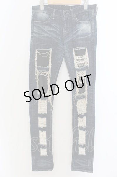 画像1: CIVARIZE / Shrine ハードクラッシュスキニーデニムパンツ 42 インディゴ O-24-05-27-032-CI-pa-YM-ZT357 (1)
