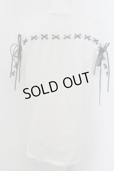 画像2: CIVARIZE / Strain バックレースアップTシャツ 44 ホワイト O-24-05-30-029-CI-ts-YM-OS (2)