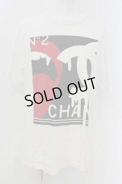 画像1: JURY BLACK / Collage　Lip BIG Tシャツ  ホワイト O-24-05-30-030-JU-ts-YM-ZT326 (1)