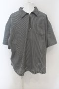 【WINTERセール】A'gem / ハーフZIPベースボールシャツ F ブラック O-24-05-30-034-A'-to-YM-ZT326