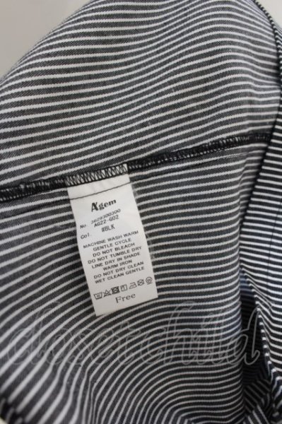 画像3: A'gem / ハーフZIPベースボールシャツ F ブラック O-24-05-30-034-A'-to-YM-ZT326 (3)