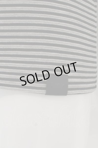 画像2: Black by VANQUISH / Vネックボーダーカットソー M ブラックｘグレー O-24-05-30-046-Bl-to-YM-ZT181 (2)