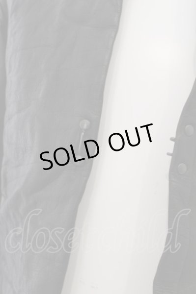 画像4: AKM / ワンフックカウレザーシャツ M ブラック O-24-05-30-051-AK-ou-YM-ZT-ML010 (4)