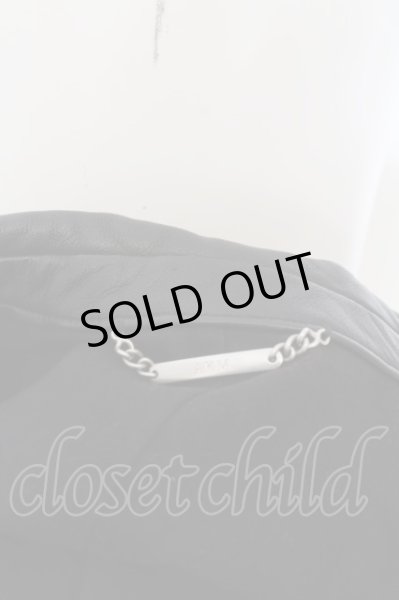 画像6: AKM / ワンフックカウレザーシャツ M ブラック O-24-05-30-051-AK-ou-YM-ZT-ML010 (6)