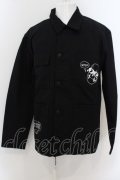 【WINTERセール】ZARA / A LARO LAGOSTA　コラボプリントワイドトラッカージャケット EU L ブラック O-24-05-30-053-ZA-ja-YM-ZT181