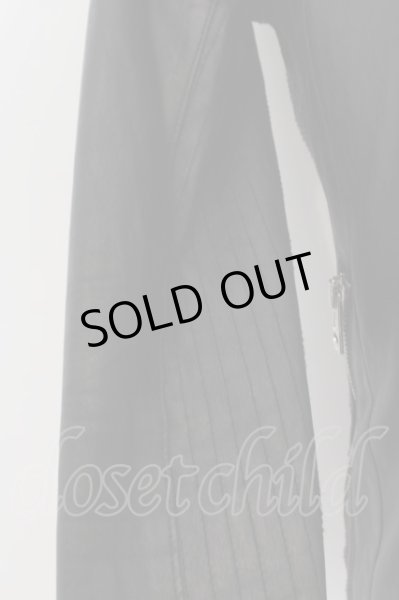 画像2: AKM / ストレッチラムレザーZIPUPシャツジャケット 44 ブラック O-24-05-30-054-AK-ou-YM-ZT-ML003 (2)