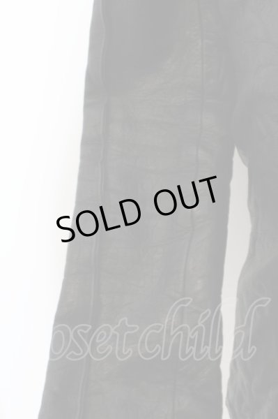 画像2: AKM / ワンフックカウレザーシャツ M ブラック O-24-05-30-055-AK-ou-YM-ZT-ML-003 (2)