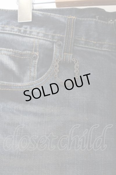 画像2: MIDAS / ユーズド加工ストレッチスーパースキニーデニムパンツ L ブルー O-24-05-30-061-MI-pa-YM-ZT469 (2)