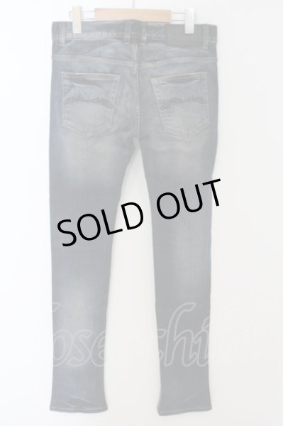 画像3: MIDAS / ユーズド加工ストレッチスーパースキニーデニムパンツ L ブルー O-24-05-30-061-MI-pa-YM-ZT469 (3)