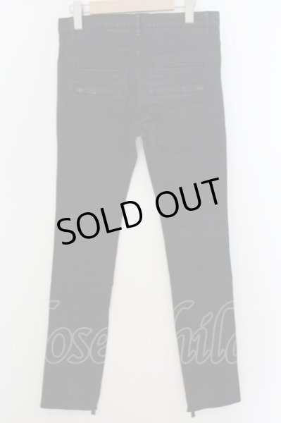 画像3: QL MansionMaker / ZIPデザインストレッチデニムパンツ 44 ブラック O-24-05-30-069-QL-pa-YM-ZT182 (3)