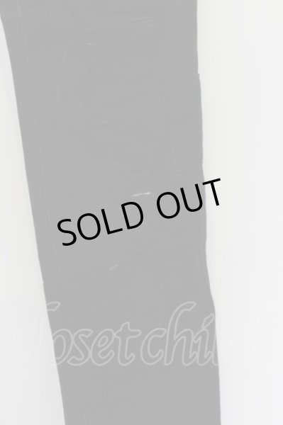 画像3: QL MansionMaker / リペアパッチデニムパンツ 1 ブラック O-24-05-30-071-QL-pa-YM-ZT182 (3)