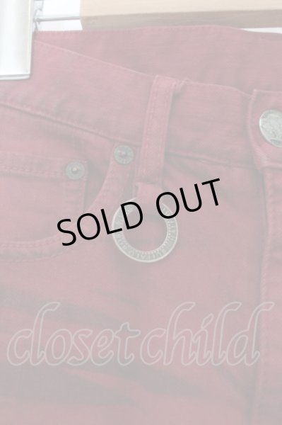 画像2: JOHNNY WOLF / ACCORDION-ASPHALT　カラーデニムパンツ 1 レッド O-24-05-30-073-JO-pa-YM-OS (2)