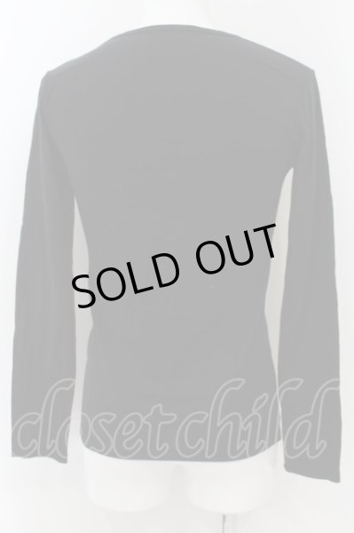 画像3: GOSTAR DE FUGA / グリッターワードVネックカットソー 44 ブラック O-24-05-30-008-GO-ts-YM-OS (3)