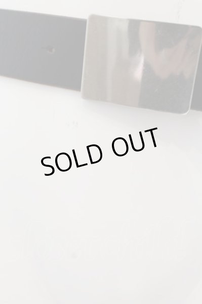 画像2: NO ID. / プレートバックルレザーベルト  ブラック O-24-05-30-077-NO-za-YM-OS (2)