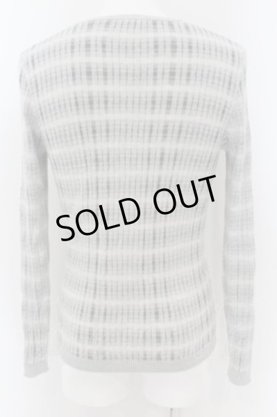 画像2: GOSTAR DE FUGA / Mars リブチェックVネックプルオーバーニット 44 グレー O-24-05-30-002-GO-to-YM-ZT306 (2)