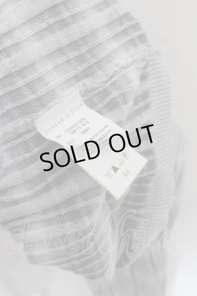 画像3: GOSTAR DE FUGA / Mars リブチェックVネックプルオーバーニット 44 グレー O-24-05-30-002-GO-to-YM-ZT306 (3)