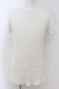 【WINTERセール】TORNADO MART / シャイニーテレコエンボスTシャツ M ホワイト O-24-05-30-021-TO-ts-YM-ZT313
