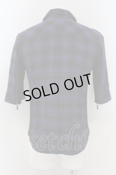 画像2: BUFFALO BOBS / S/Sブロックチェックフードシャツ 2 パープル O-24-05-30-028-BU-sh-YM-ZT326 (2)