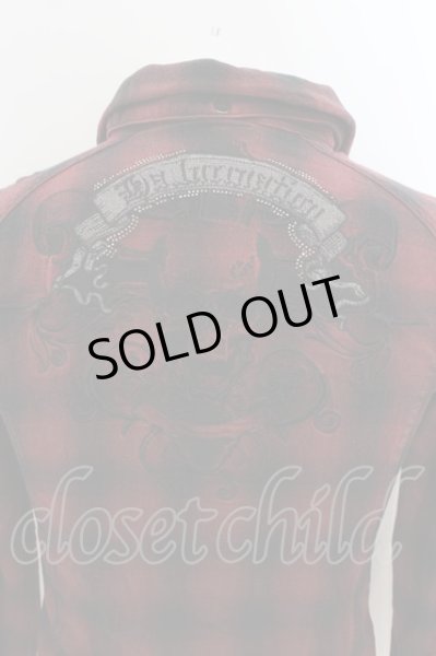 画像3: MIDAS / バッククロススカルチェックネルシャツ 1 レッド O-24-06-06-028-MI-sh-YM-OS (3)