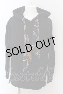 NO ID. BLACK / スカーフストリングBIGプルオーバーパーカー O NO ID. BLACK / スカーフストリングBIGプルオーバーパーカー O