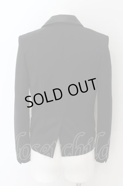 画像2: FUGA / Sentiments レザー使いテーラードジャケット 44 ブラック O-24-06-06-031-FU-ja-YM-ZT-ML008 (2)