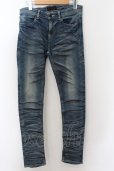 画像1: JURY BLACK / リップ刺繍ストレッチ加工デニムスキニーパンツ M インディゴ O-24-06-06-049-JU-pa-YM-OS (1)