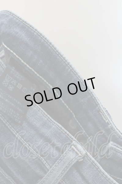 画像3: JURY BLACK / リップ刺繍ストレッチ加工デニムスキニーパンツ M ライトインディゴ O-24-06-06-050-JU-pa-YM-OS (3)