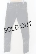 【セール】Roen Jeans / サイドレオパードラインデニムスキニーパンツ 28 インディゴ O-24-06-06-051-Ro-pa-YM-ZT390