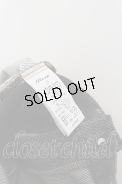 画像3: Roen Jeans / ブラックスワロフスキースカルサイドレオパードラインデニムスキニーパンツ 28 ブラック O-24-06-06-052-Ro-pa-YM-ZT390 (3)