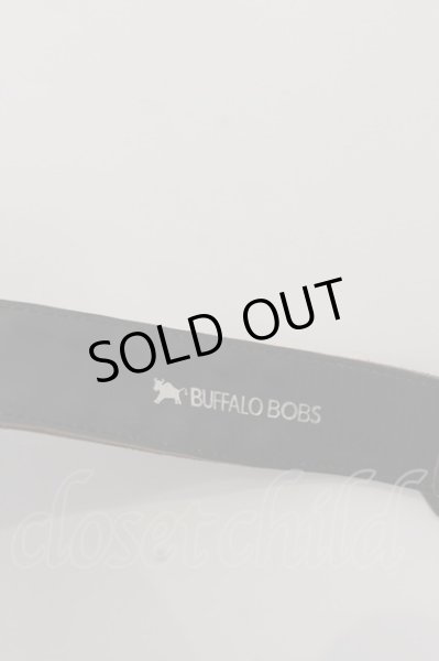 画像3: BUFFALO BOBS / スタッズストーンスクエアバックルベルト  ブラック O-24-06-06-070-BU-za-YM-OS (3)