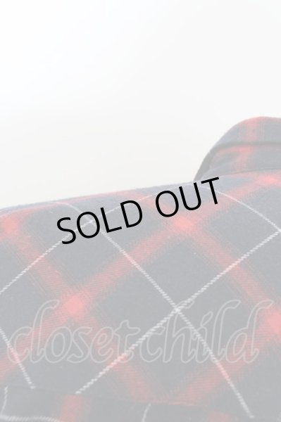 画像2: NO ID. / フィッシュテールチェックロングシャツ ONE レッド O-24-06-06-007-NO-sh-YM-ZT387 (2)