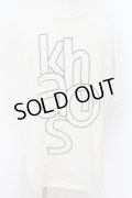 NO ID. / KHAOSプリントBIG　Tシャツ ONE ホワイト O-24-06-06-012-NO-ts-YM-ZT119