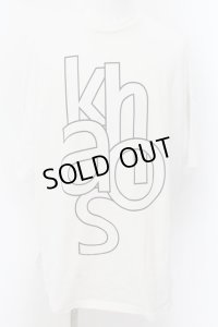 【セール】NO ID. / KHAOSプリントBIG　Tシャツ ONE ホワイト O-24-06-06-012-NO-ts-YM-ZT119