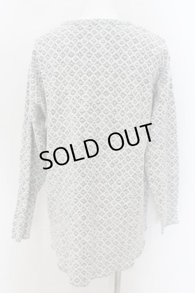 画像2: NO ID. / エスニックツイードBIGロンTカットソー ONE ホワイト O-24-06-06-014-NO-to-YM-ZT119 (2)