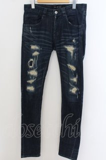 NO ID.×OVERDESIGN スキニーデニム ダメージデニム 30%OFF【NO ID.(ノーアイディー)】NO ID.×OVERDESIGN ｱﾙﾃｨﾒｯﾄ