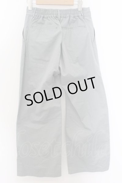 画像2: NO ID. / ハイウエストワイドパンツ 2 サックス（グリーン系） O-24-06-06-017-NO-pa-YM-ZT119 (2)