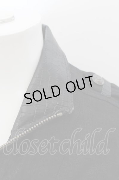 画像2: FUGA / カウレザーポインテッドグリッターブルゾンジャケット 44 ブラック O-24-06-06-018-FU-ja-YM-ZT-ML008 (2)