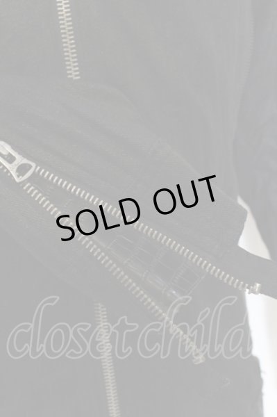 画像3: FUGA / カウレザーポインテッドグリッターブルゾンジャケット 44 ブラック O-24-06-06-018-FU-ja-YM-ZT-ML008 (3)