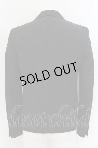 画像5: BUFFALO BOBS / シャドーストライプ1Bブレードピークドラペルテーラードジャケット（裏地ペイズリースカル） 2 ブラック O-24-06-06-020-BU-ja-YM-ZT387 (5)