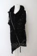 画像1: CIVARIZE / オパールダメージノースリーブロングパーカー 46 ブラック O-24-06-08-004-CI-to-YM-OS (1)