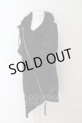 CIVARIZE / オパールダメージノースリーブロングパーカー 46 ブラック O-24-06-08-004-CI-to-YM-OS