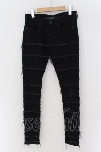 【セール】CIVARIZE / フリンジ切り替えストレッチスキニーパンツ 42 ブラック O-24-06-08-030-CI-pa-SZ-ZT065