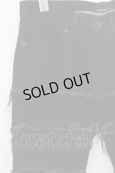 画像2: CIVARIZE / フリンジ切り替えストレッチスキニーパンツ 42 ブラック O-24-06-08-030-CI-pa-SZ-ZT065 (2)